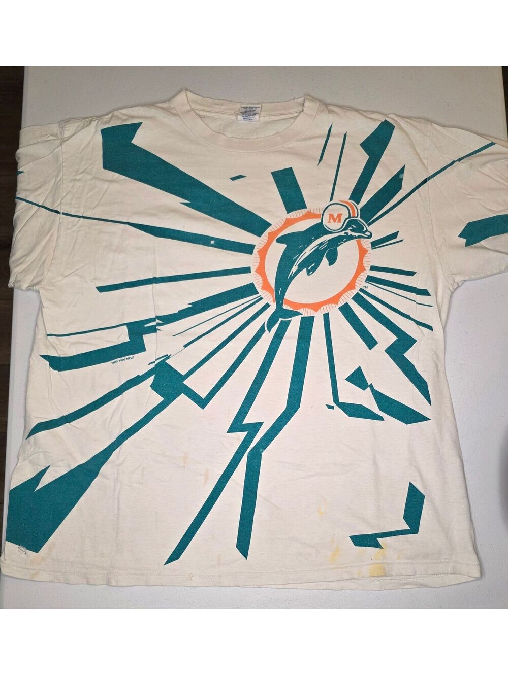 1996 NFL Miami Dolphins Shockwave Tee